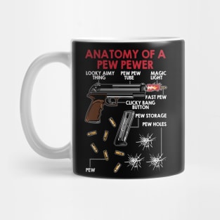 Funny Anatomy Of A Pew Pewer Gun Ammo Lovers Amendment Mug